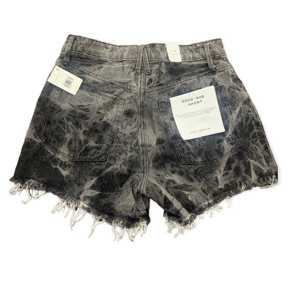 Good American Good 90s Denim Jeans Shorts High Waisted Black size 26 - Picture 4 of 7